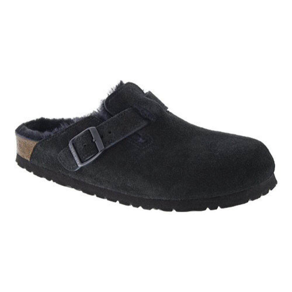 Birkenstock Boston Fur Suede in Narrow